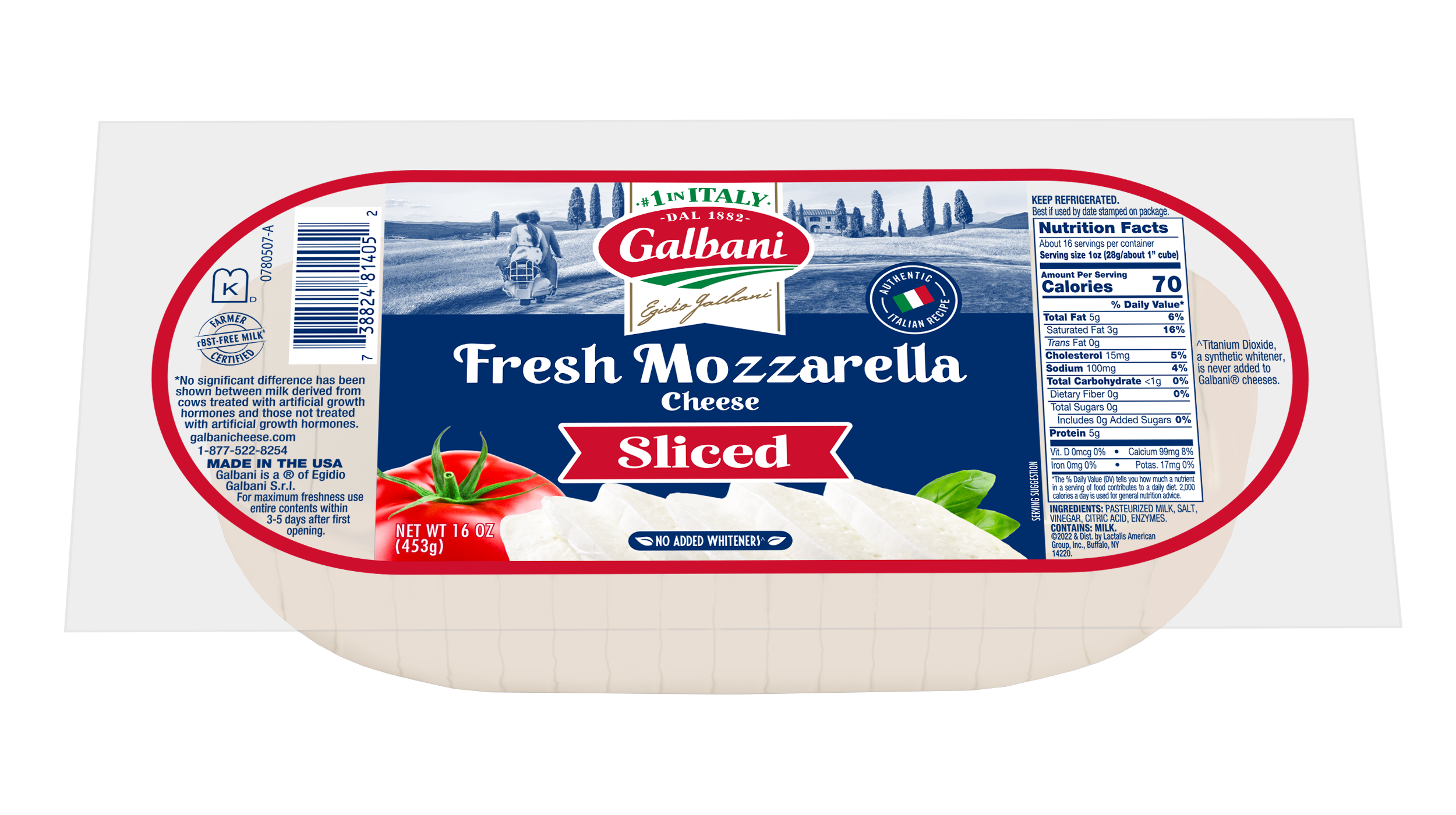 Mozzarella Sliced Log