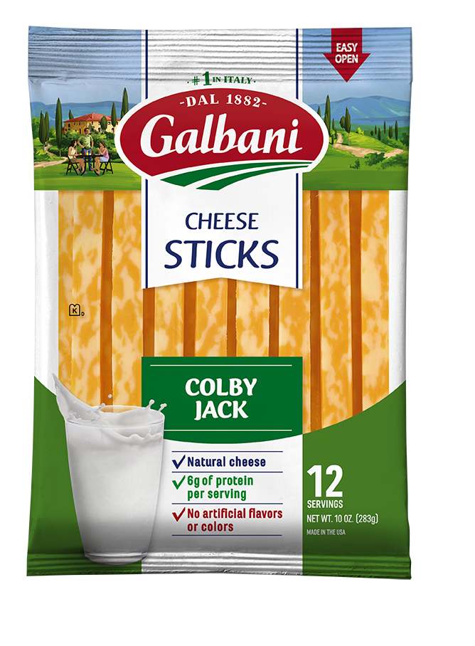 12oz Colby Jack Stick 72dpi Galbani Cheese Authentic Italian Cheese