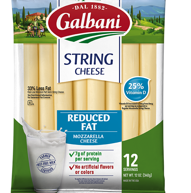 Reduced Fat Mozzarella String Cheese Galbani Cheese Authentic 