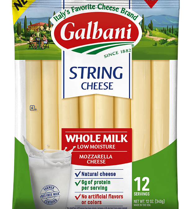 Whole Milk Mozzarella String Cheese Galbani Cheese Authentic 