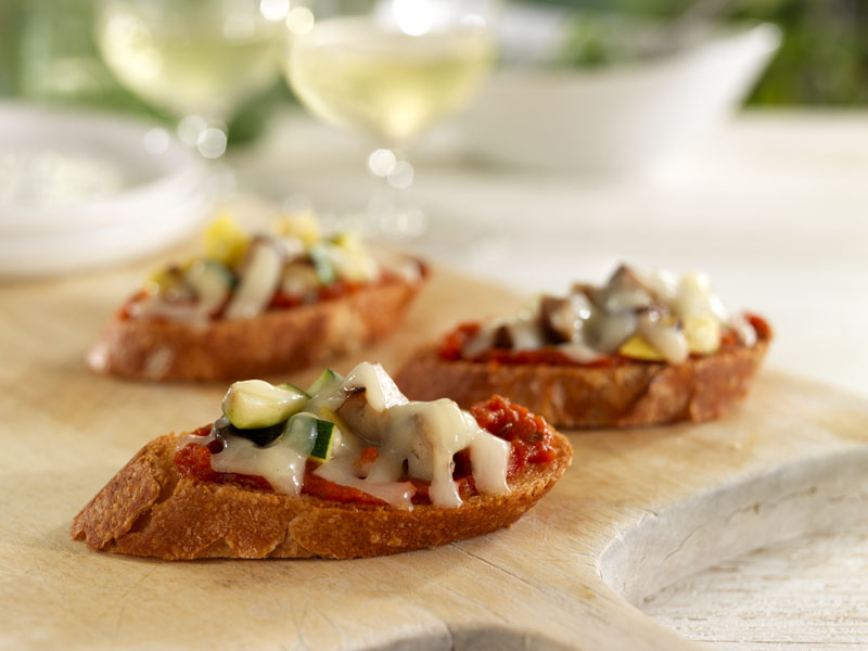 Grilled Veggie Crostini | Galbani Cheese | Authentic Italian Cheese