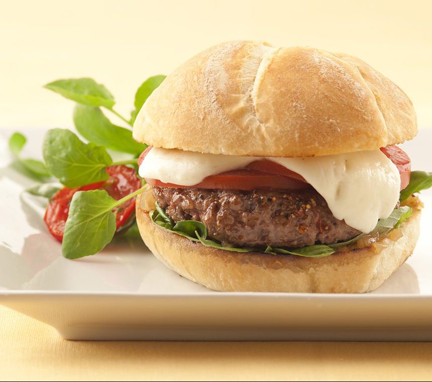 Caprese Burger Fresh Mozzarella | Galbani Cheese