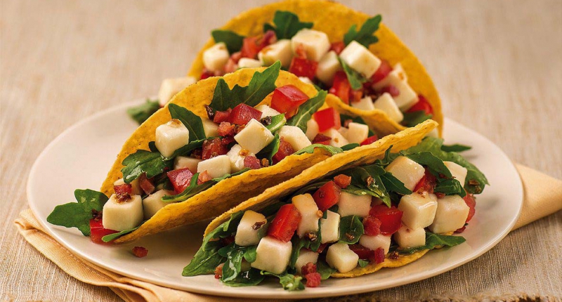 Caprese pancetta tacos recipe
