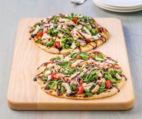 Chicken Milanese Grilled Pizza - Galbani Cheese