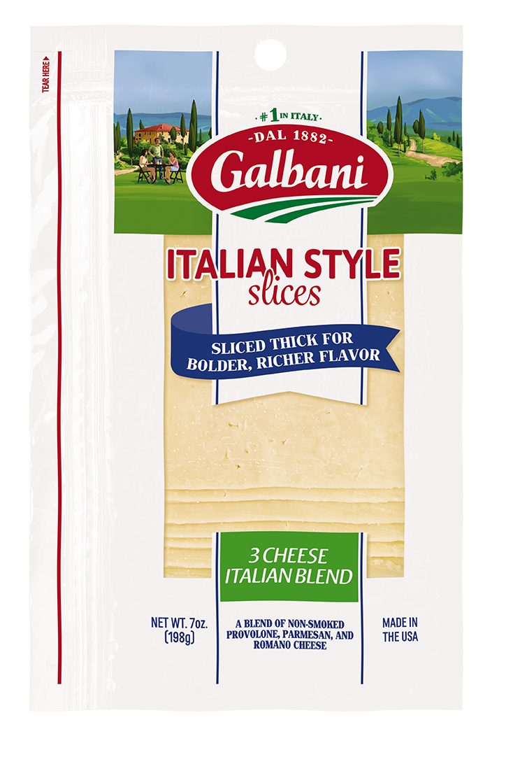 Thick Sliced 3 Cheese Italian Blend - Galbani Cheese
