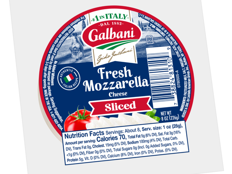 Fresh Mozzarella Sliced Ball - Galbani Cheese