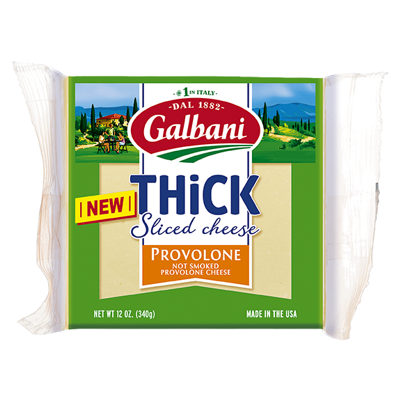 Thick Sliced Provolone Square Pack - Galbani Cheese