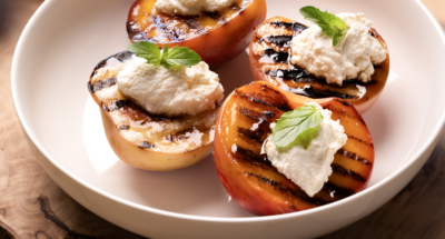 Grilled Peaches with Ricotta and Balsamic - Galbani Cheese