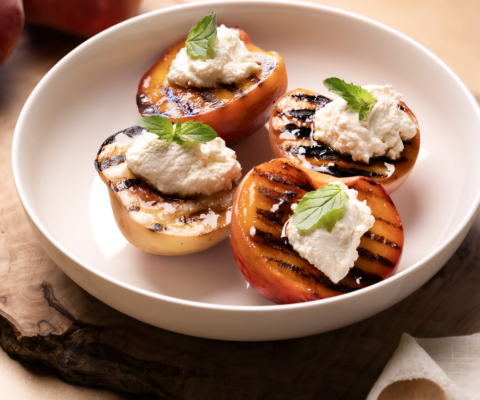 Grilled Peaches with Ricotta and Balsamic - Galbani Cheese