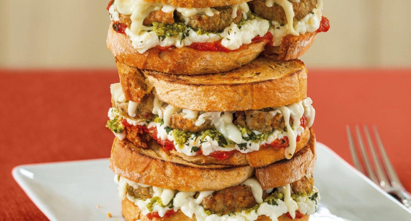 Mediterranean Meatball Grilled Cheese Recipe