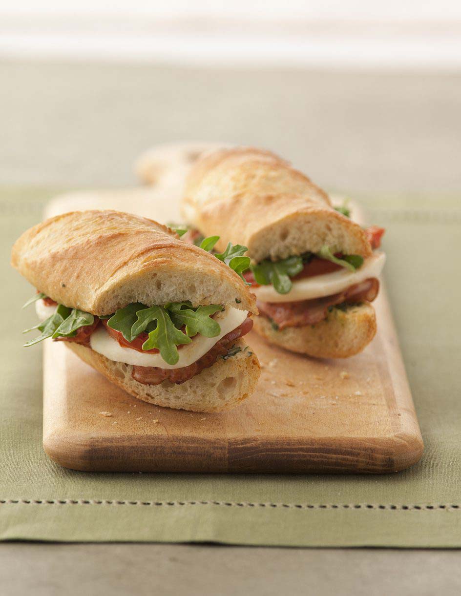 Pancetta Sandwich with Fresh Mozzarella