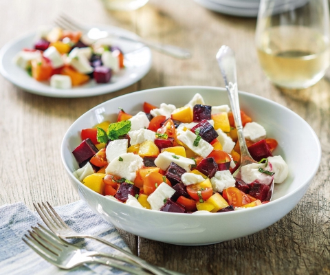 Peach and Beet Caprese - Galbani Cheese