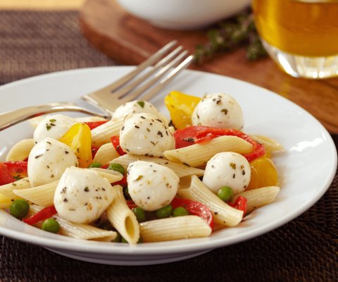 Penne and Garden Vegetables Alla Mozzarella - Galbani Cheese