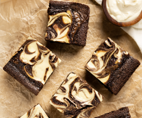 Fudgy Brownies Swirled with Cheesecake - Galbani Cheese