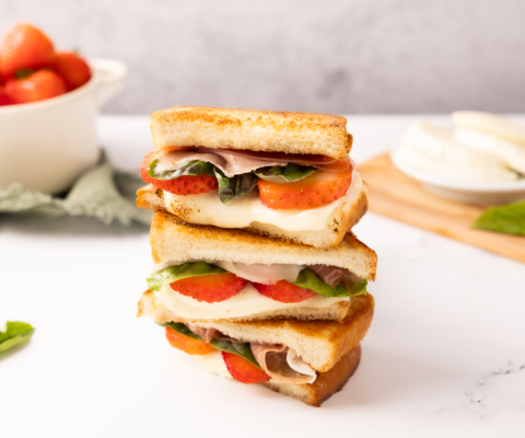 Strawberry Basil Prosciutto Grilled Cheese - Galbani Cheese