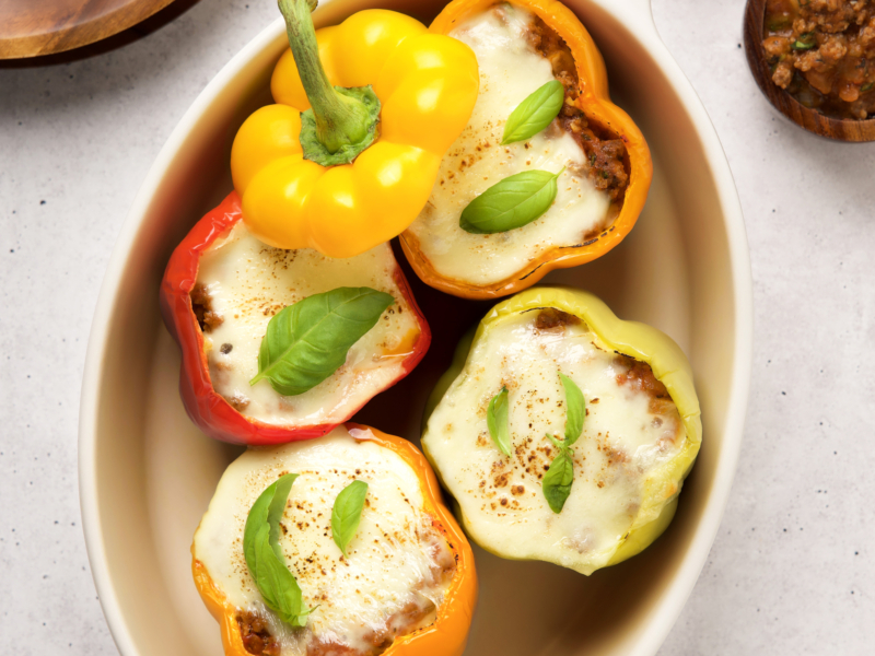 Lasagna Style Stuffed Peppers with a Twist - Galbani Cheese