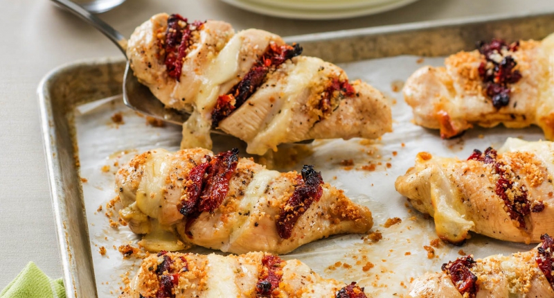 Cheesy Hasselback Chicken