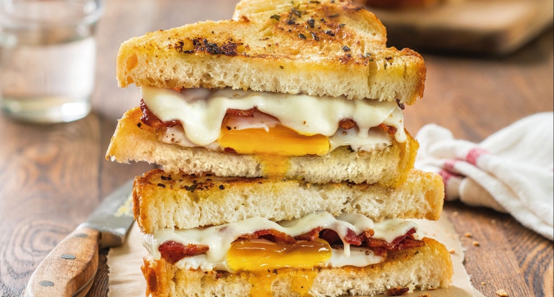 Herbed Butter Grilled Cheese with Fried Egg Herbed Butter Grilled Cheese with Fried Egg