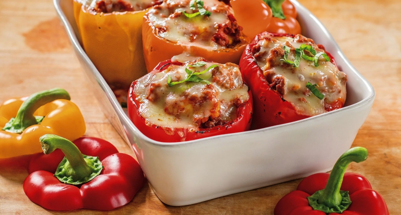 Lasagna Style Stuffed Peppers with a Twist
