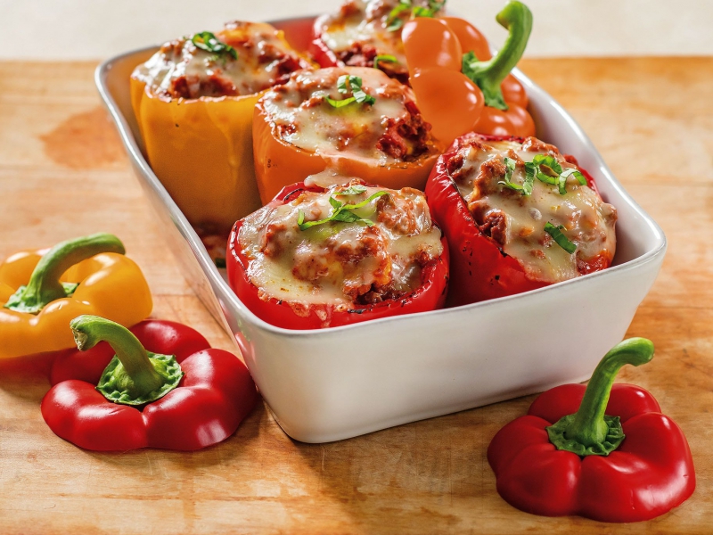 Lasagna Style Stuffed Peppers with a Twist - Galbani Cheese