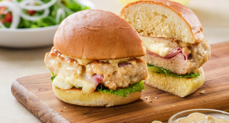 Chicken Cordon Bleu Burger