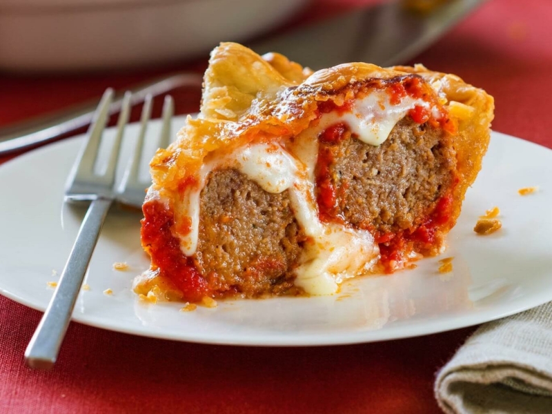 Meatball Pie - Galbani Cheese