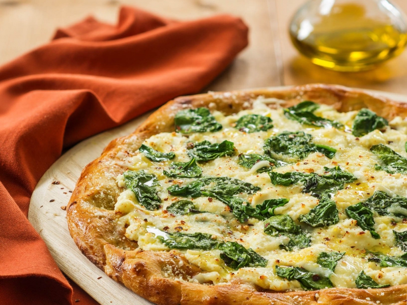 Spinach Ricotta Pizza - Galbani Cheese