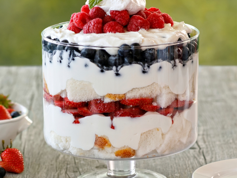 Red, White, and Blue Berry Trifle - Galbani Cheese