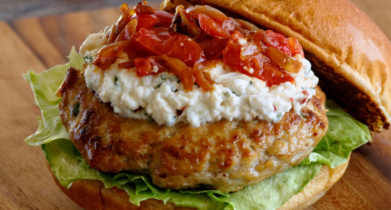 Turkey Burger with Basil Ricotta Turkey Burger with Basil Ricotta