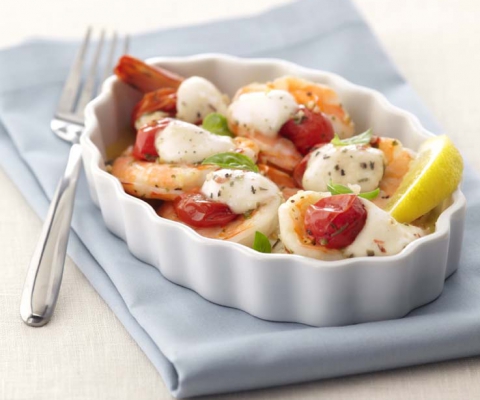 Roasted Shrimp Caprese - Galbani Cheese