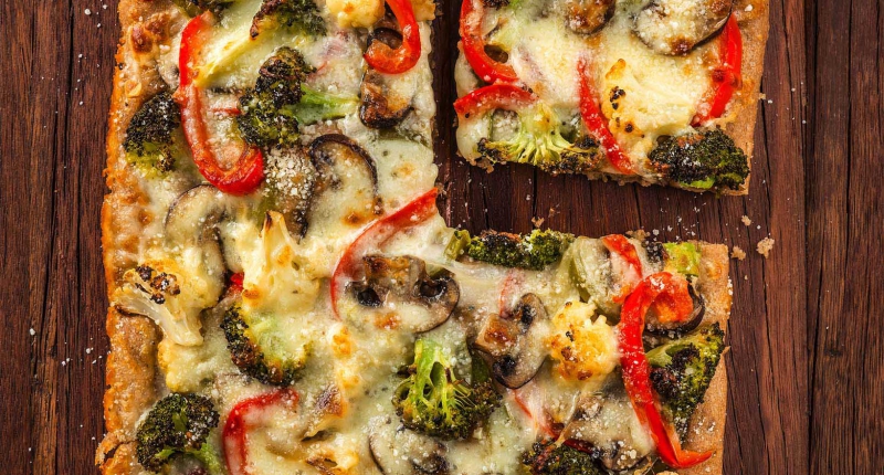 Roasted Vegetable Whole Wheat Pizza