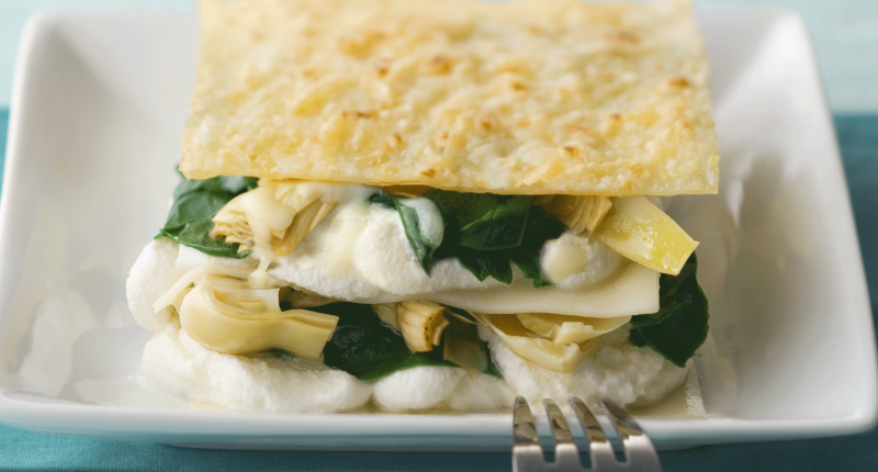 Spinach, Artichoke, and Ricotta Lasagna