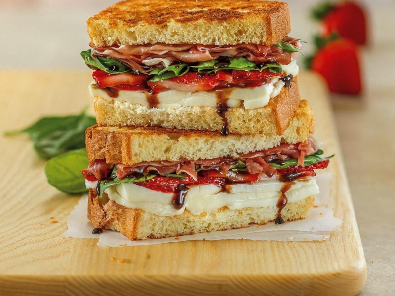 Strawberry Basil Prosciutto Grilled Cheese - Galbani Cheese