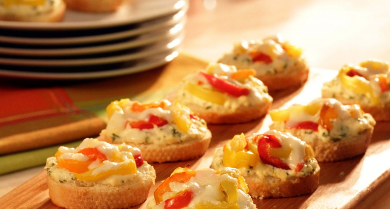 Unstuffed Hot Pepper Crostini