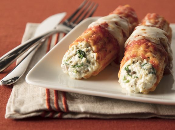 Spinach and Mushroom Manicotti Recipe