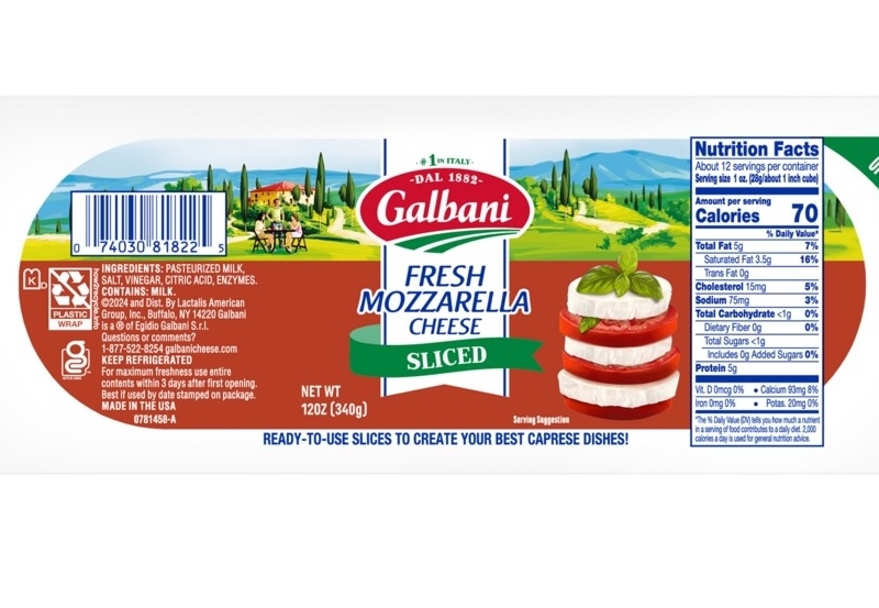 Fresh Mozzarella Sliced Log - Galbani Cheese