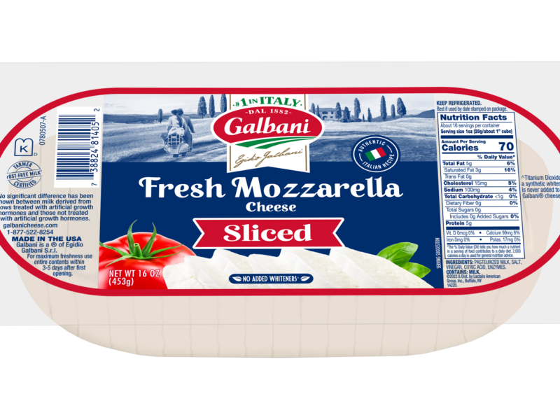 Fresh Mozzarella Sliced Log - Galbani Cheese