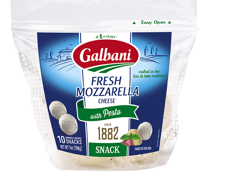 Fresh Mozzarella Pesto Snacks - Galbani Cheese
