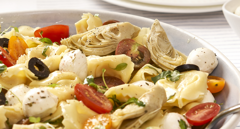 Tortellini Salad with Marinated Fresh Mozzarella