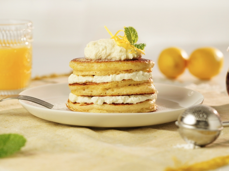 Lemon Ricotta Pancakes - Galbani Cheese
