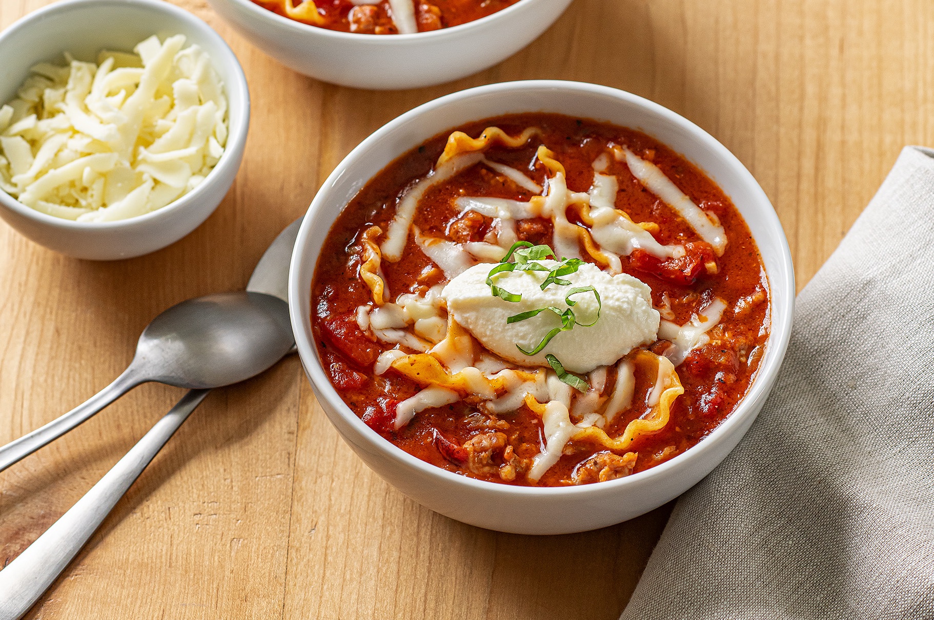 Spicy Lasagna Soup Mozzarella, Ricotta | Galbani Cheese