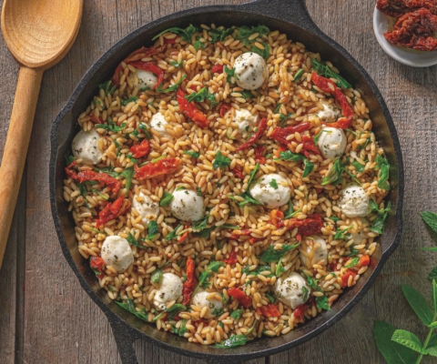 One-Skillet Marinated Ciliegine Orzo - Galbani Cheese