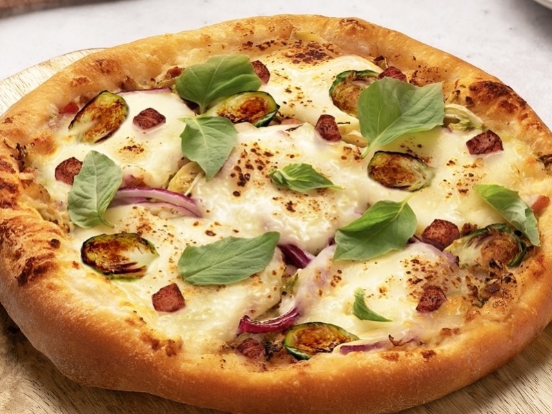 Fall Pancetta Brussels Sprout Pizza - Galbani Cheese