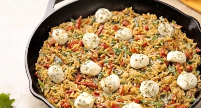 One Skillet Marinated Ciliegine Orzo - Galbani Cheese