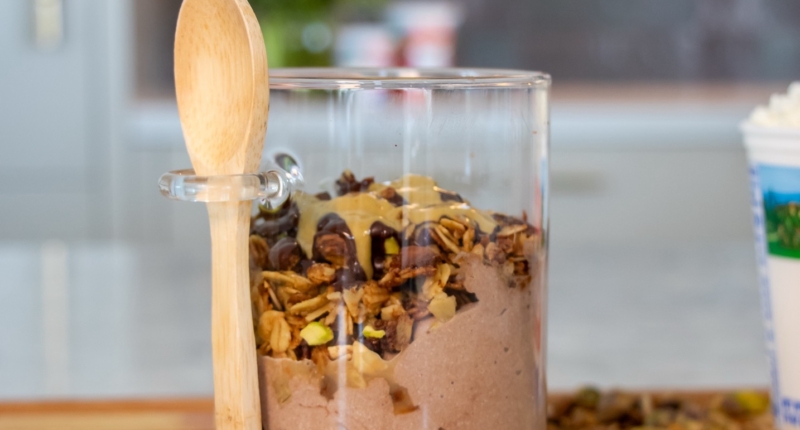 Chocolate Pistachio Ricotta Parfaits