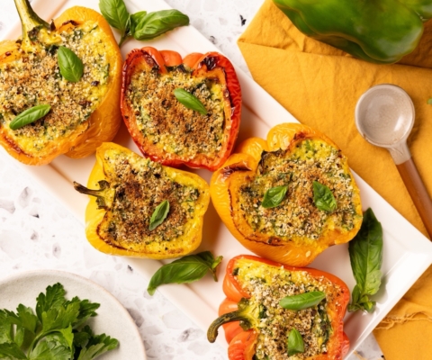 High Protein Italian Stuffed Peppers - Galbani Cheese