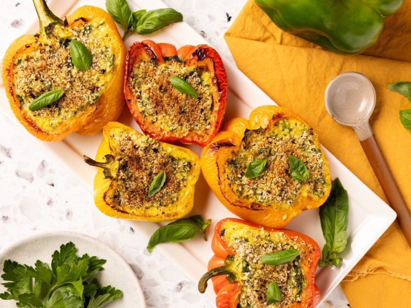 High Protein Italian Stuffed Peppers - Galbani Cheese