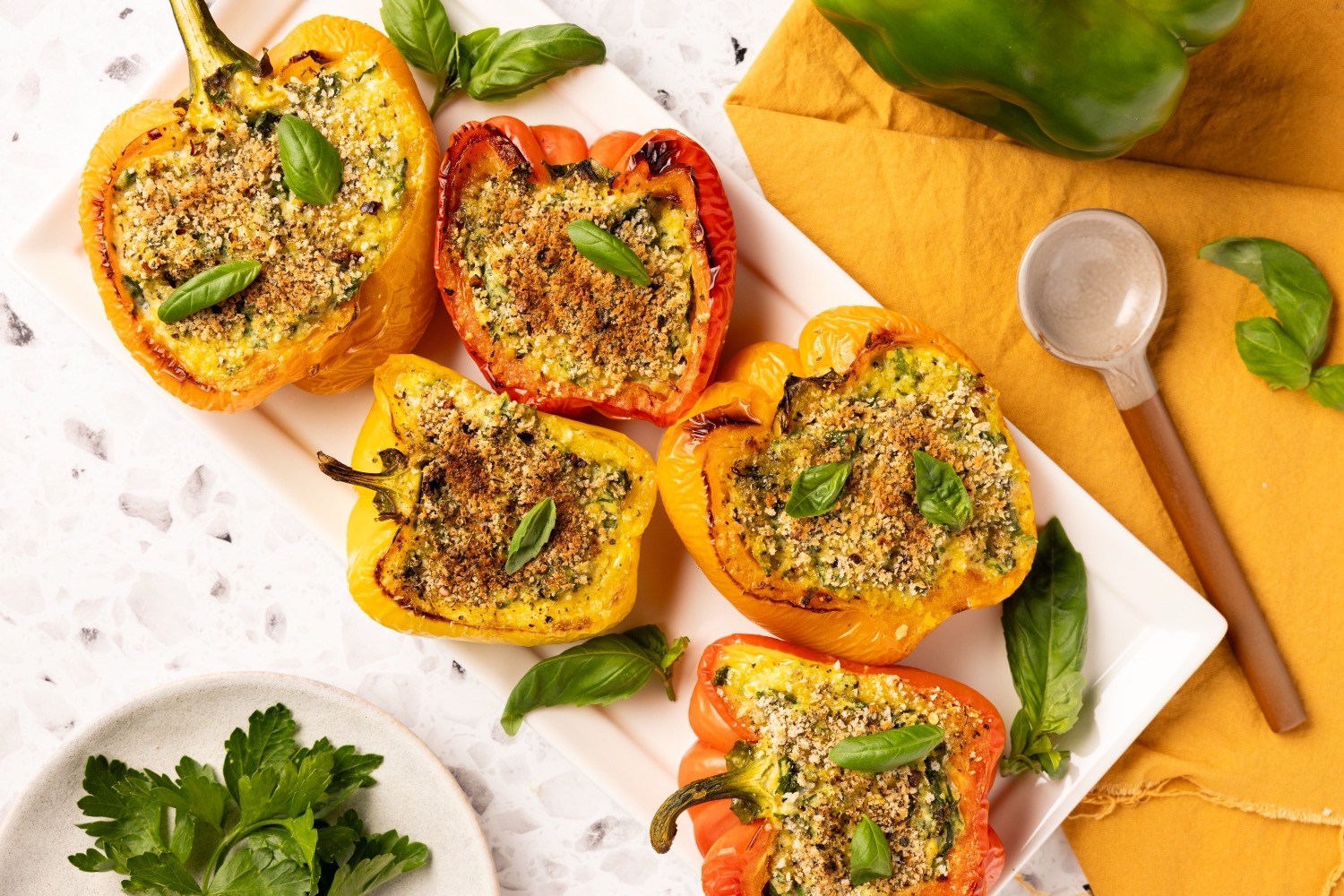 High Protein Italian Stuffed Peppers Mozzarella, Ricotta | Galbani Cheese