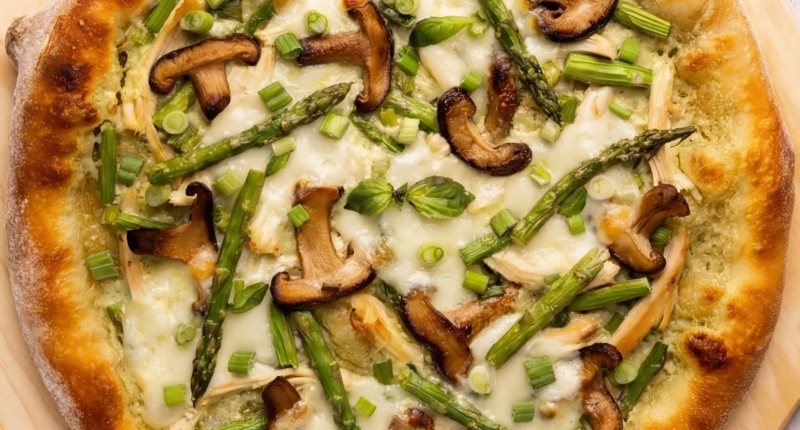 Asparagus Pesto Pizza