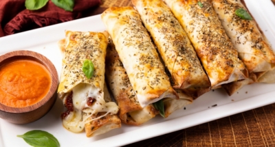 Air Fryer Sun-Dried Tomato Basil Pizza Logs - Galbani Cheese